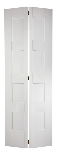 Shaker 4 Panel Bi-Fold White