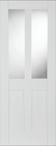 Shaker 2 Panel 2 Light Glazed White Primed