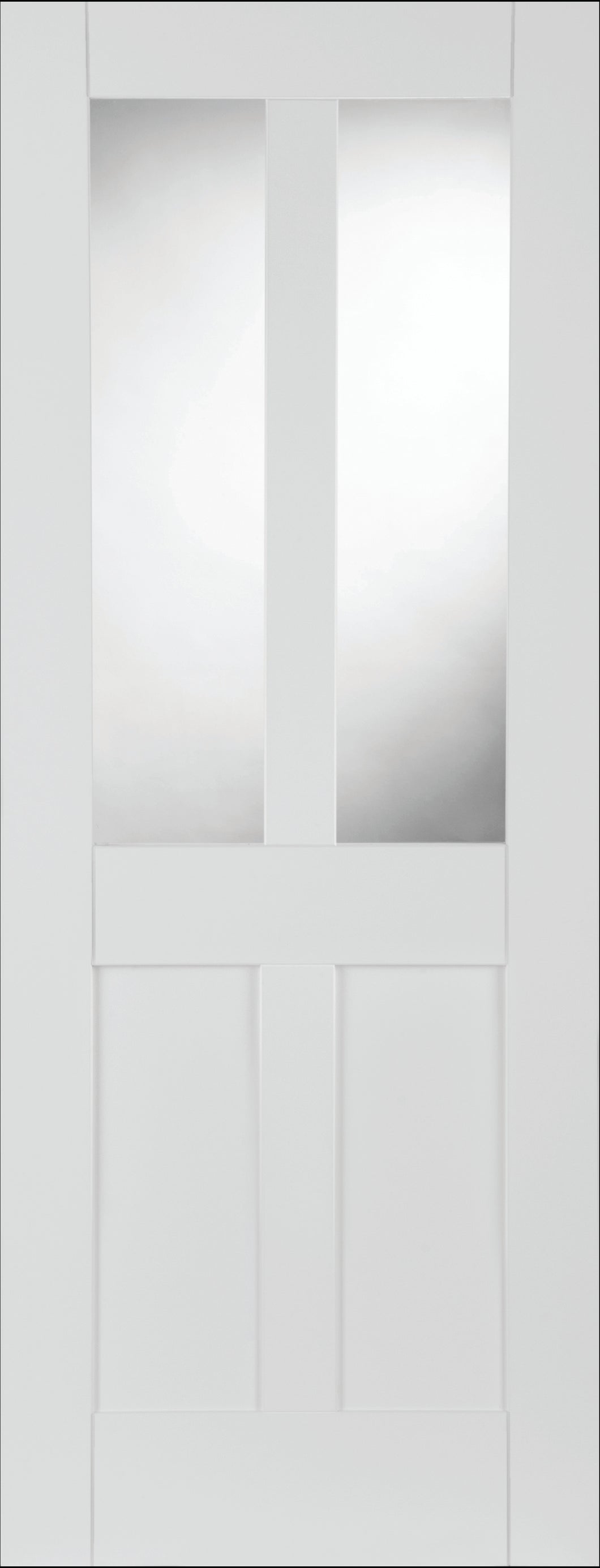 Shaker 2 Panel 2 Light Glazed White Primed