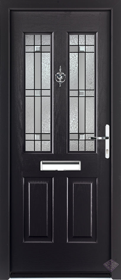Rockdoor Ultimate - Jacobean Apollo Glazed Composite Door Set