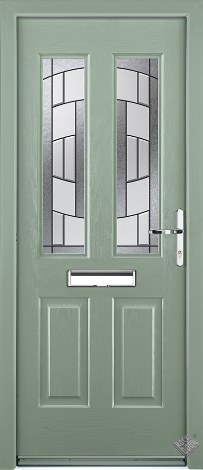 Rockdoor Ultimate - Jacobean Inspire Glazed Composite Door Set